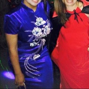 Chinese costume madame cheongsam dress size M